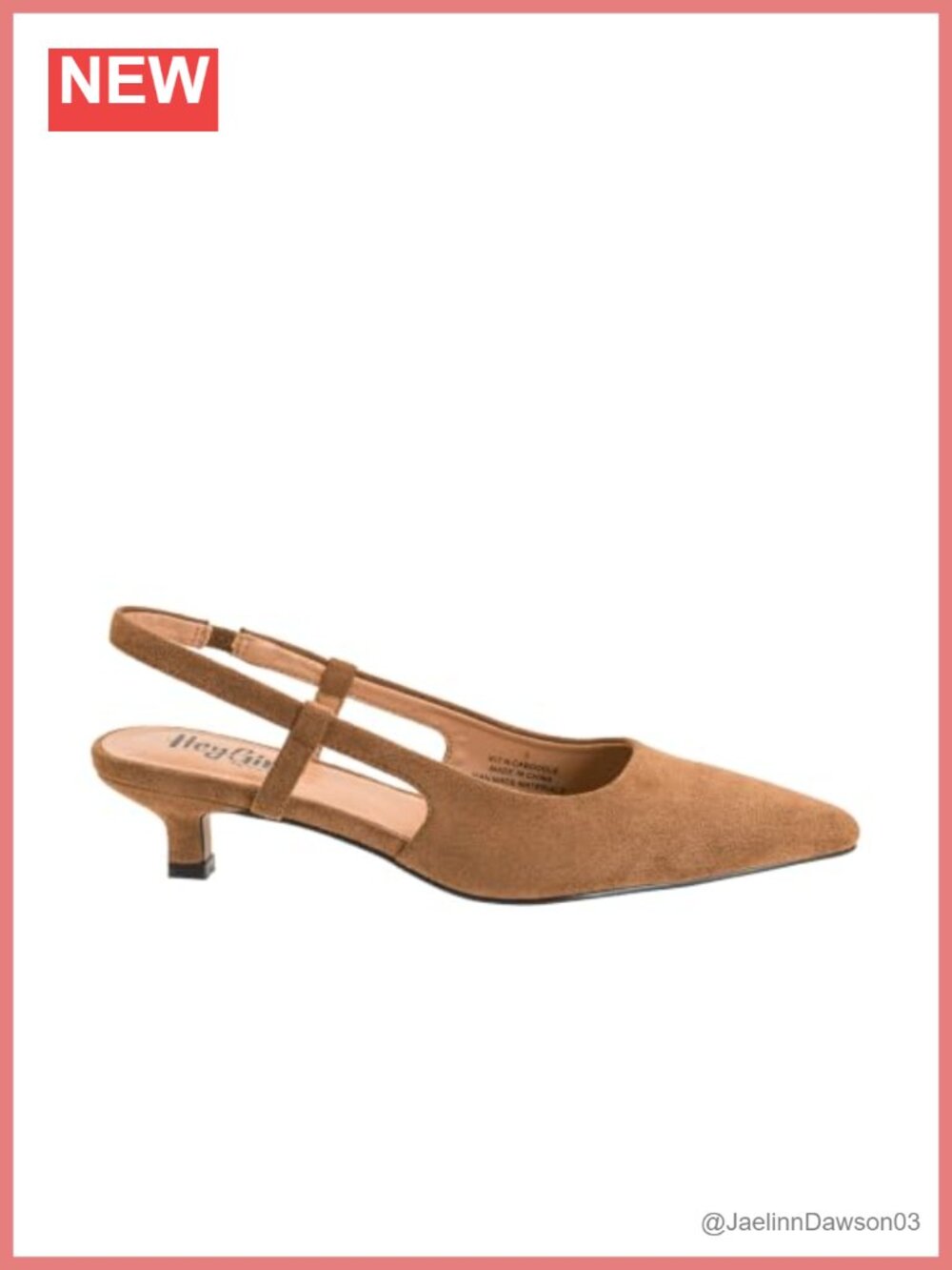 Faux Suede Slingback Kitten Heel Women's Dress Shoes